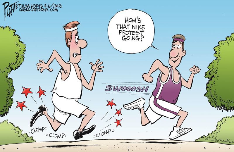 Bruce Plante Cartoon: The Nike protest